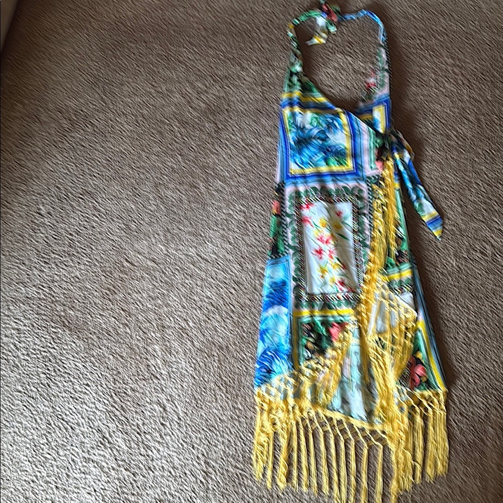 Boston Proper Multicolor Halter Dress